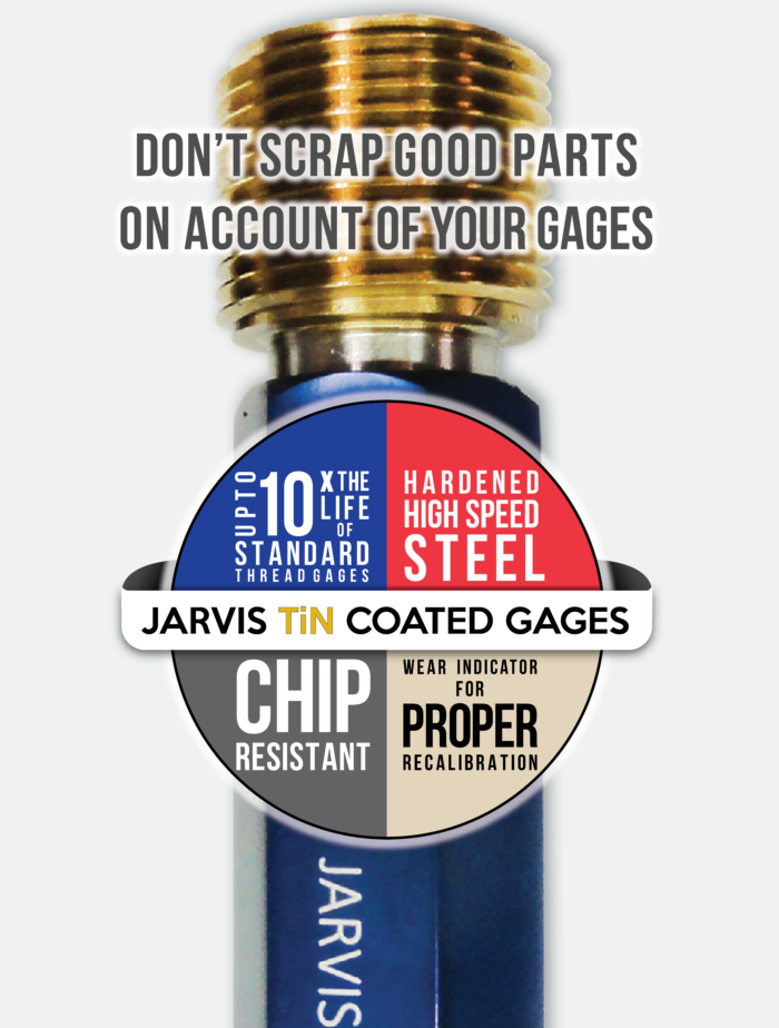 jarvis chip resistant hss tin coated gages