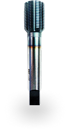 Steel screw thread tap for machining internal threads.