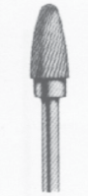 Conical carbide burr bit for a rotary tool.